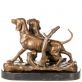 bronzov� socha Love�t� psi na mramorov�m podstavci 29 - pohled 4 - www.glancshop.cz