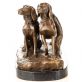 bronzov� socha Love�t� psi na mramorov�m podstavci 29 - pohled 5 - www.glancshop.cz