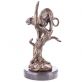 bronzov� socha na mramorov�m podstavci 80 - pohled 2 - www.glancshop.cz