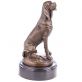 bronzov� socha psa na mramorov�m podstavci 81 - pohled 1 - www.glancshop.cz