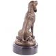 bronzov� socha psa na mramorov�m podstavci 81 - pohled 2 - www.glancshop.cz