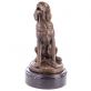 bronzov� socha psa na mramorov�m podstavci 81 - pohled 3 - www.glancshop.cz