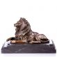 bronzov� socha lva na mramorov�m podstavci 85 - pohled 1 - www.glancshop.cz