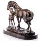 bronzov� socha na mramorov�m podstavci K�� s h��b�tem 46 - pohled 3 - www.glancshop.cz