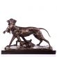 bronzov� socha loveck�ho psa na mramorov�m podstavci 86 - pohled 1 - www.glancshop.cz