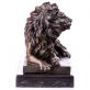bronzov� socha lva na mramorov�m podstavci 88 - pohled 2 - www.glancshop.cz
