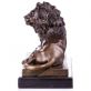 bronzov� socha lva na mramorov�m podstavci 88 - pohled 3 - www.glancshop.cz