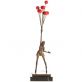 bronzov� socha Flying Balloon Girl na mramorov�m podstavci - pohled 1 - www.glancshop.cz