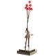 bronzov� socha Flying Balloon Girl na mramorov�m podstavci - pohled 2 - www.glancshop.cz