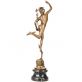 bronzov� socha na mramorov�m podstavci Hermes 75 - pohled 2 - www.glancshop.cz