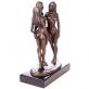 bronzov� socha na mramorov�m podstavci  �ensk� akt 3 - pohled 2 - www.glancshop.cz