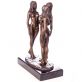 bronzov� socha na mramorov�m podstavci  �ensk� akt 3 - pohled 4 - www.glancshop.cz