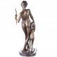 bronzov� Art Deco socha Diana na mramorov�m podstavci 101 - pohled 2 - www.glancshop.cz