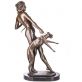 bronzov� Art Deco socha Diana na mramorov�m podstavci 101 - pohled 3 - www.glancshop.cz
