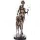bronzov� Art Deco socha Diana na mramorov�m podstavci 101 - pohled 4 - www.glancshop.cz