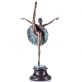 barevn� bronzov� socha Balerina na mramorov�m podstavci 103 - pohled 2 - www.glancshop.cz
