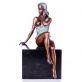 bronzov� socha na mramorov�m podstavci �ensk� akt 75 - pohled 1 - www.glancshop.cz