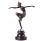 bronzov� socha Art Deco na mramorov�m podstavci Tane�nice 180 - www.glancshop.cz