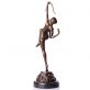 bronzov� socha Art Deco Diana s lukem na mramorov�m podstavci 104 - pohled 2 - www.glancshop.cz