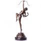 bronzov� socha Art Deco Diana s lukem na mramorov�m podstavci 104 - pohled 3 - www.glancshop.cz